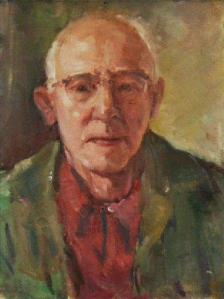Carl W. Peters self-portrait.  On loan to the Fairport Historical Museum by a private collector.